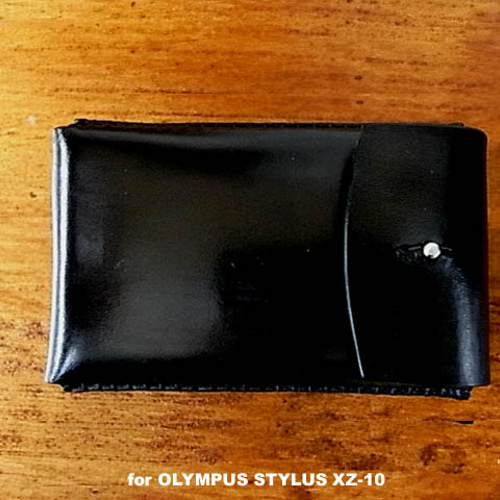OLMPUS XZ-10用黒色本革ケース3 カメラケース・カメラポーチ エム