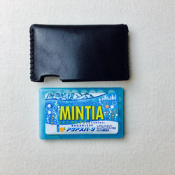 【手縫】MINITIA(ミンティア）黒色本革ケース 10枚目の画像