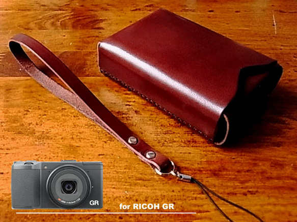 RICOH リコー Leather Case GR21用 セミハード本革ケース 手縫】RICOH GR用チョコ色本革ケース1 カメラケース・カメラ