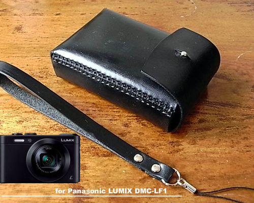Panasonic LUMIX DMC-LF1用黒色本革ケース カメラケース・カメラ
