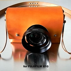 FUJIFILM X10用キャメル色本革ケース２ 1枚目の画像