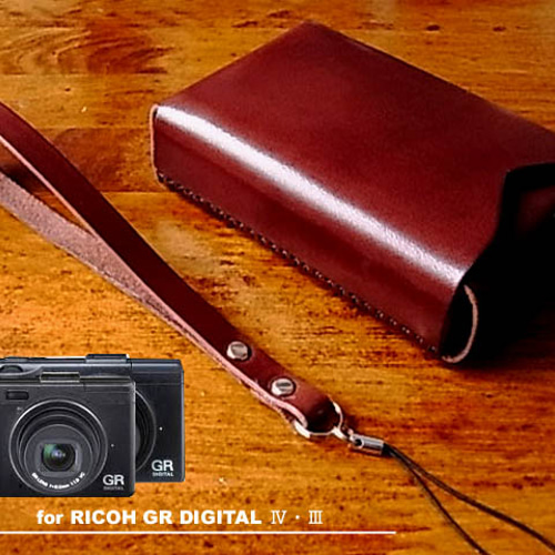 RICOH GR4/3用チョコ色本革ケース1 カメラケース・カメラポーチ エム