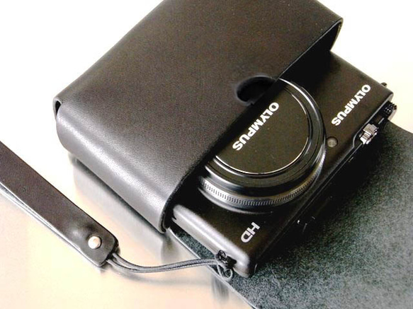 ランキング2025 オリンパスXZ-1用黒本革ケース カメラケース・カメラポーチ エム デジタルカメラ
