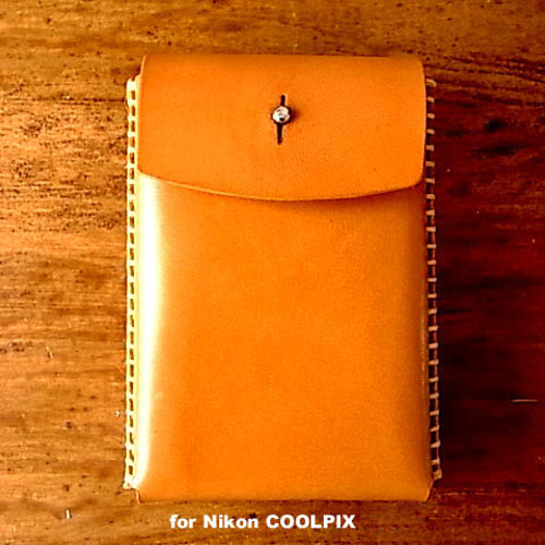Nikon COOLPIX P340用キャメル色本革ケース カメラケース・カメラ