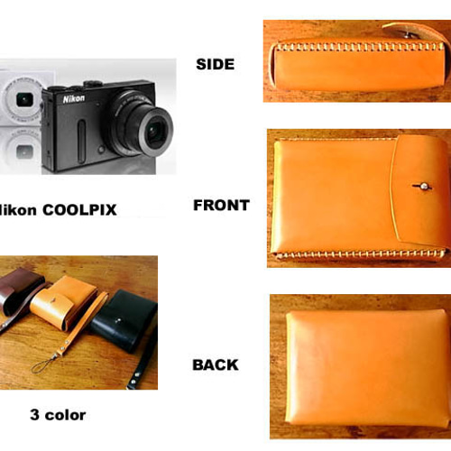 Nikon COOLPIX P340用キャメル色本革ケース カメラケース・カメラ