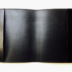 【手縫】おおきいほぼ日5年手帳用黒色本革手帳カバー※アジャスト機能のペンホルダーに仕様変更 しました 9枚目の画像