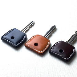 【手工縫製】1套3色真皮鑰匙套（厚皮轉動鑰匙手感好嗎？！） 第2張的照片