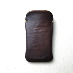 【革を感じる】iPhone 11 Pro Max チョコ色本革ケース 7枚目の画像