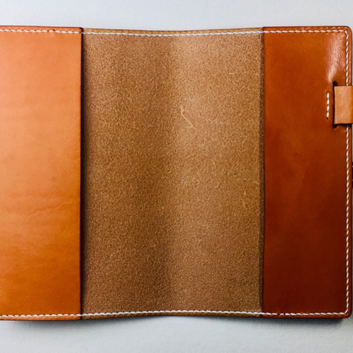 手縫】ほぼ日手帳weeks MEGAスニーカー用キャメル色本革カバー