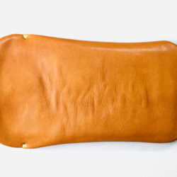 [手感皮革]駝色Xperia 5真皮保護殼☆透明保護殼/用於保險槓 第6張的照片