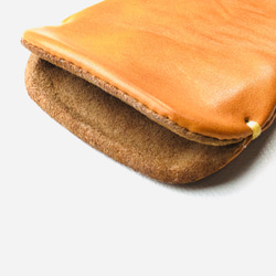 [手感皮革]駝色Xperia 5真皮保護殼☆透明保護殼/用於保險槓 第7張的照片
