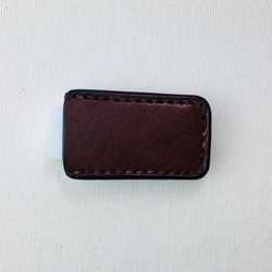 [手工縫製] Tombow MONO（PE-04A）巧克力色皮套，用於橡皮擦（深棕色麻線） 第10張的照片