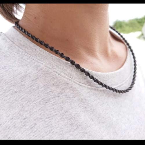 再販 受注制作】マクラメネックレス紐☆ねじり結び45cm ネックレス