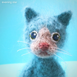 【ミントソーダの子猫さん】evening starの猫のあみぐるみ 3枚目の画像