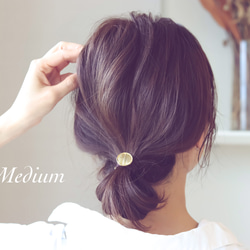 wave coin hair ring｜gold｜アレルギー対応 9枚目の画像