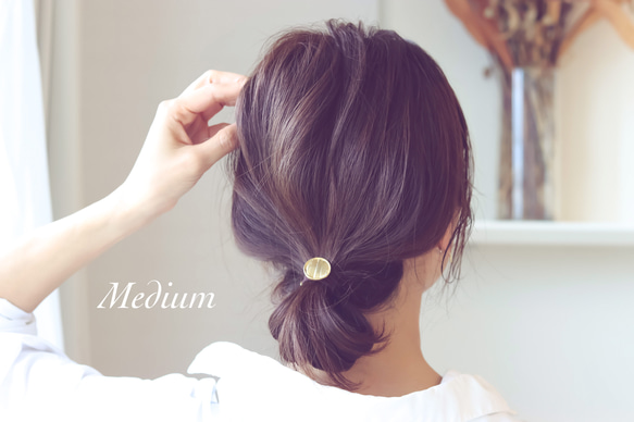 wave coin hair ring｜gold｜アレルギー対応 9枚目の画像