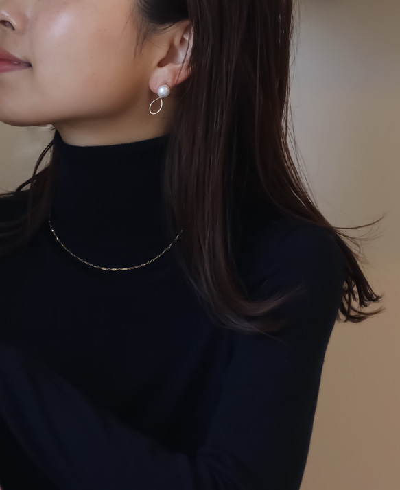 【Perle de blanc Jewelry】New 14kgf classical figaro choker 9枚目の画像