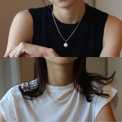 【Perle de blanc Jewelry】14kgf 5way pearl long necklace 4枚目の画像