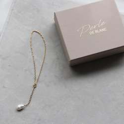 【Perle de blanc Jewelry】14kgf 一顆珍珠腳鍊 第4張的照片