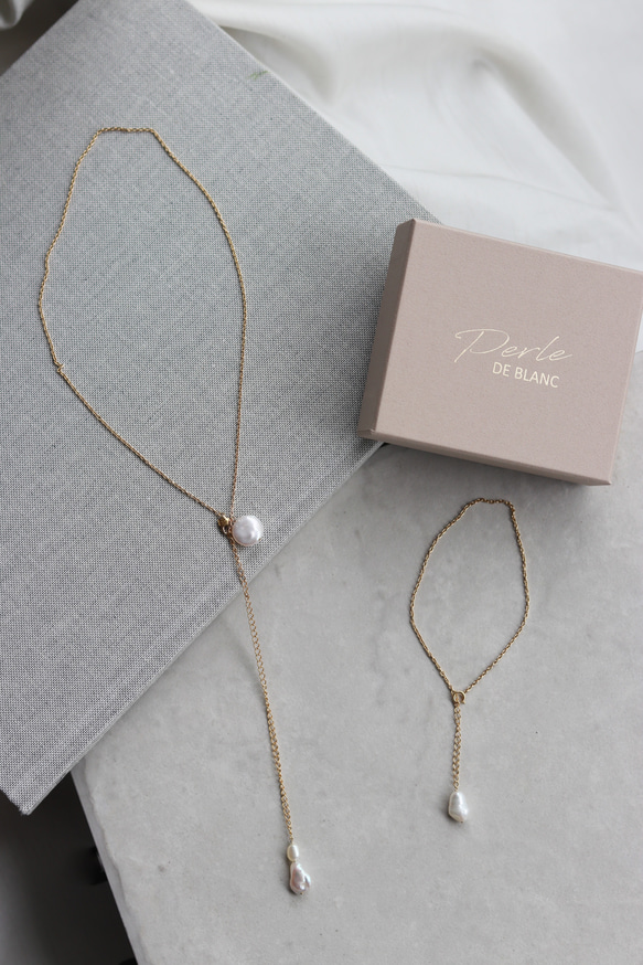 【Perle de blanc Jewelry】14kgf 一顆珍珠腳鍊 第7張的照片