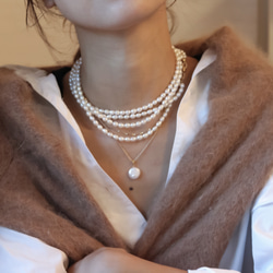 【Perle de blanc Jewelry】3way  twist pearl long necklace 10枚目の画像
