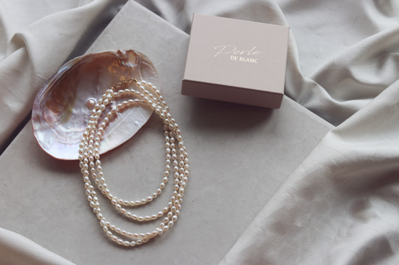 【Perle de blanc Jewelry】三向扭曲珍珠長項鍊 第7張的照片