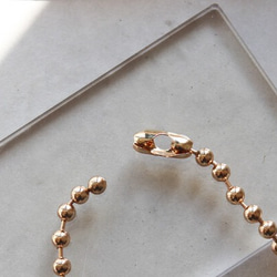 【gold or silver】2way baroque pearl ball chain  bracelet 4枚目の画像