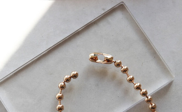 【gold or silver】2way baroque pearl ball chain  bracelet 4枚目の画像