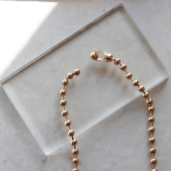 【gold】2way baroque pearl ball chain  necklace 6枚目の画像