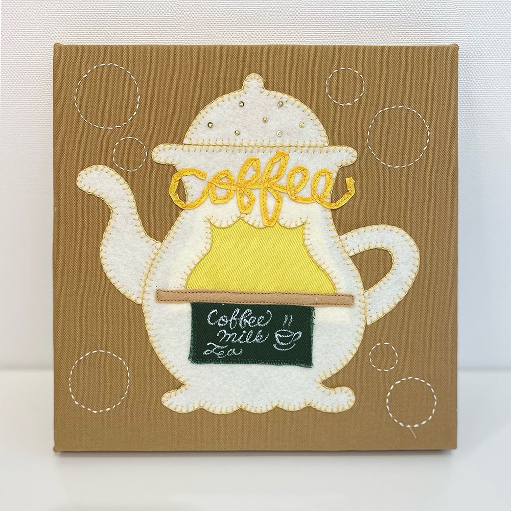 [ファブリックパネル]　コーヒータイム(モカ）