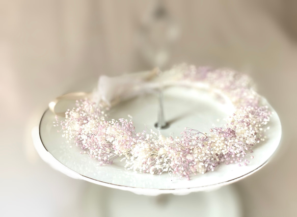 ♡new♡ ~天使の輪purple&white~ ベビー キッズ 花かんむり 花冠 雑貨