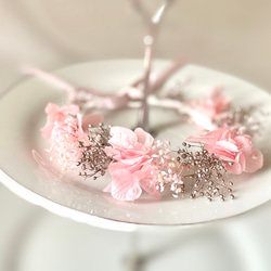 花冠　花かんむり　ソランちゃん　レミンちゃん　　ブライス人形　ヘアアクセ　ドレス ~pink&pink~ 4枚目の画像