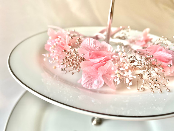 花冠　花かんむり　ソランちゃん　レミンちゃん　　ブライス人形　ヘアアクセ　ドレス ~pink&pink~ 6枚目の画像