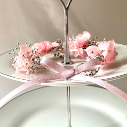 花冠　花かんむり　ソランちゃん　レミンちゃん　　ブライス人形　ヘアアクセ　ドレス ~pink&pink~ 7枚目の画像