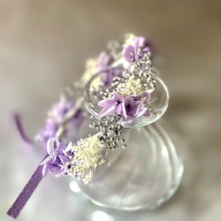 ソランちゃん　花冠　花かんむり　レミンちゃん　ブライス人形~lavender&silver~ 7枚目の画像