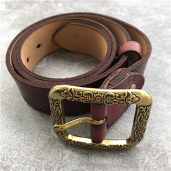 レディース ベルト 花柄 ブラウン その他ファッション ヨネツ