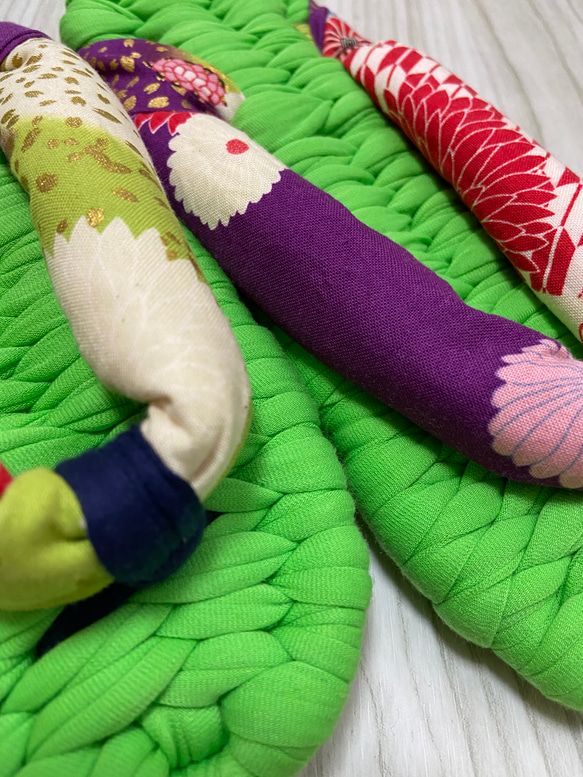 「M size」履き心地抜群な手編みの布草履：わ 2枚目の画像