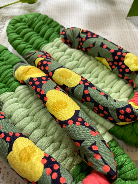 【送料無料】「L size」履き心地抜群な手編みの布草履：みずき 3枚目の画像
