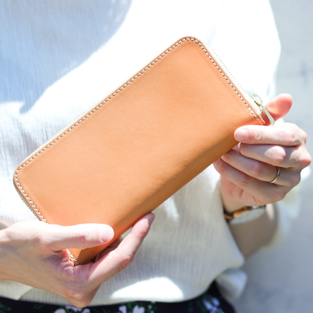 財布 メンズ レディース 栃木レザー リミテッド ラウンドファスナー ロングウォレット 長財布 ヌメ 本革 オールレザー