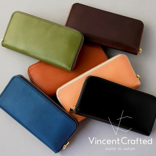 栃木レザー Vincent crafted 長財布 楽天市場】VINCENT CRAFTED WEB限定 日本製 栃木レザー 財布