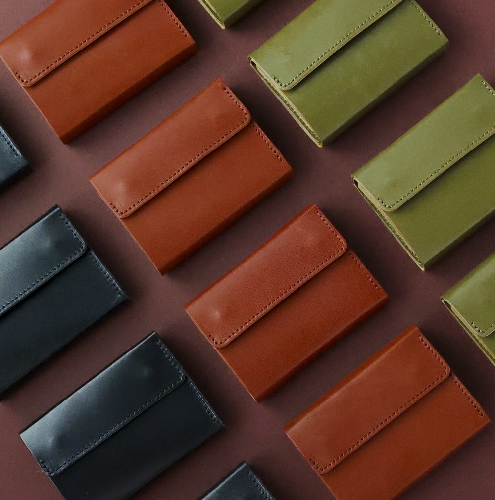 小さい財布 送料無料 栃木レザー 取り外せる コインケース ミニウォレット WAYNE チェスナット ミニ財布