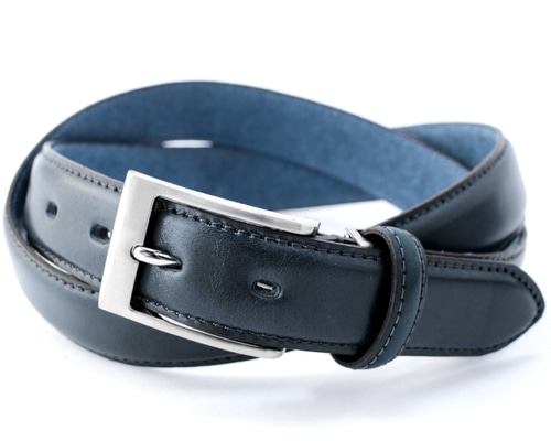 ALCYON BELT COMPANY NAVY レザーベルト 30インチ ALCYON BELT