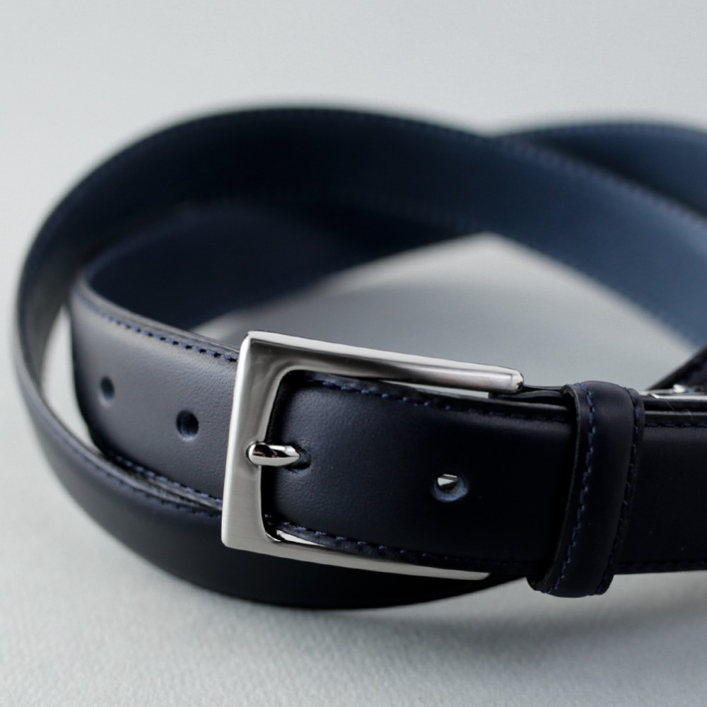 COMPANY 30インチ ALCYON NAVY レザーベルト BELT