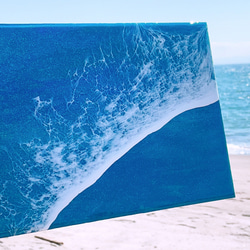 波アート　海アート　海パネル　アートパネル　エポキシレジンパネル　波アートパネル　流行りのアー流行りのオブジェ 4枚目の画像