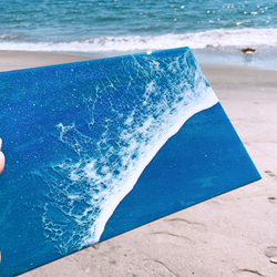 波アート　海アート　海パネル　アートパネル　エポキシレジンパネル　波アートパネル　流行りのアー流行りのオブジェ 5枚目の画像