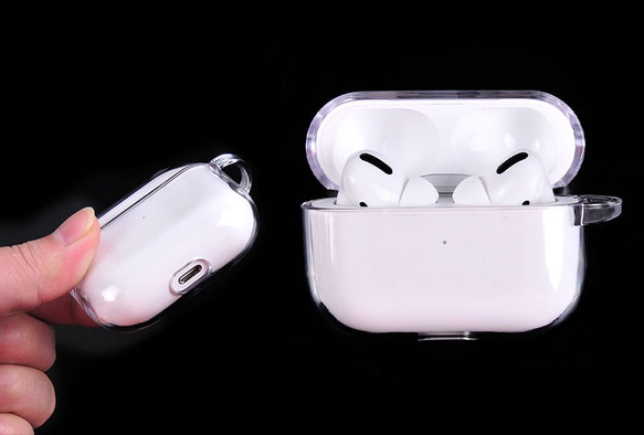 AirPods Pro オリジナル クリア ストラップホール付き カエル 格言【ゴッホ】 4枚目の画像