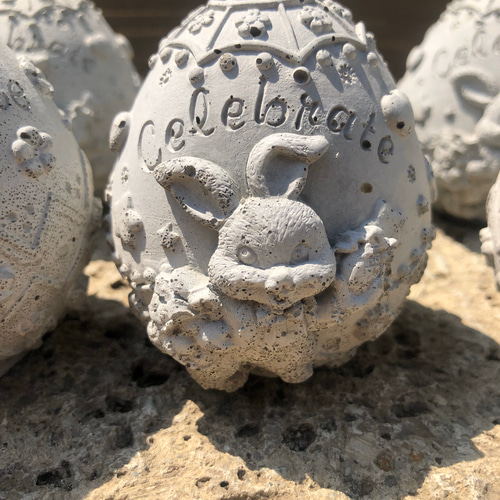 セメントオブジェ　たまご　イースター イースターエッグ セメント その他インテリア雑貨 log 通販