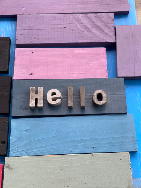 セメント、モルタル アルファベット　表札オーダーメイド 1枚目の画像