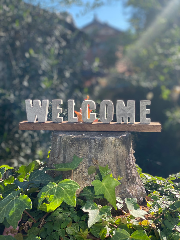 セメント、モルタル アルファベット　表札オーダーメイド 7枚目の画像