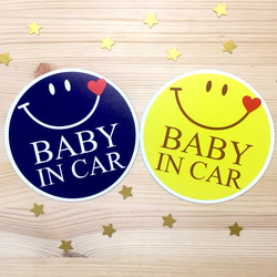 SALE‼️送料無料【SMILEマグネット】ベビーインカー baby in car カーステッカー 1枚目の画像